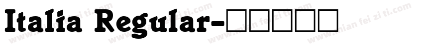 Italia Regular字体转换
